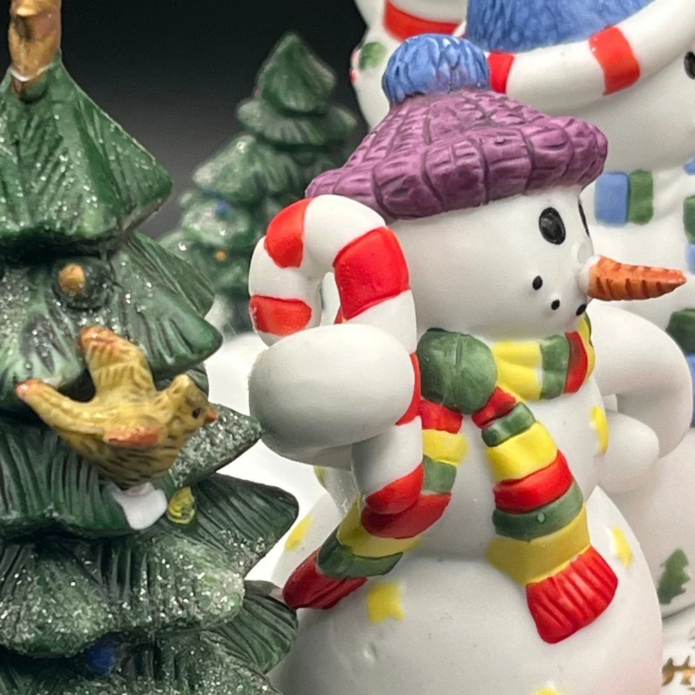 Partylite Snowbell Candle Holder P7650 Christmas Snowmen Retired 10